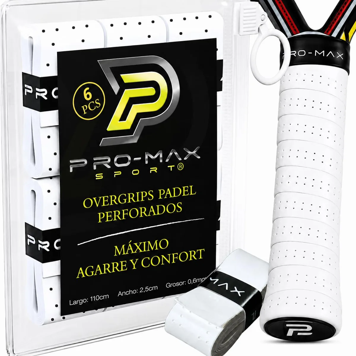 PRO-MAX SPORT Overgrips Perforados Blanco